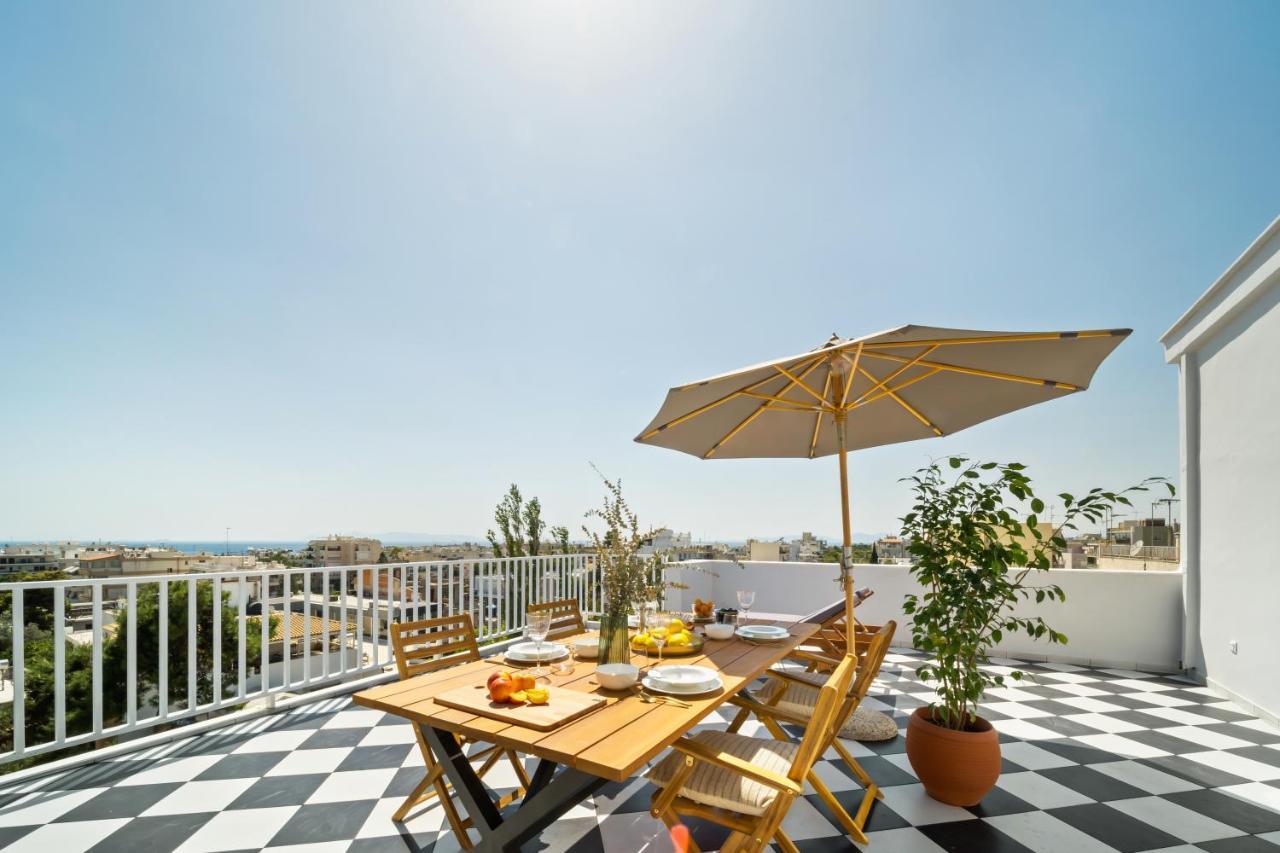 Luxurious Apartment With Big Sea View Terrace - Central Location Athén Kültér fotó